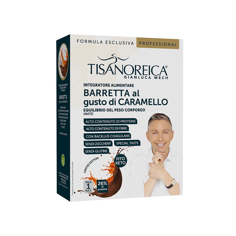 Barretta al gusto di Caramello Tisanoreica Professional (4x80g)