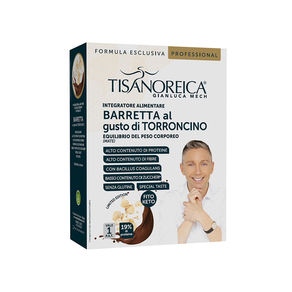 Barretta al gusto di Torroncino Tisanoreica Professional (4x80g)