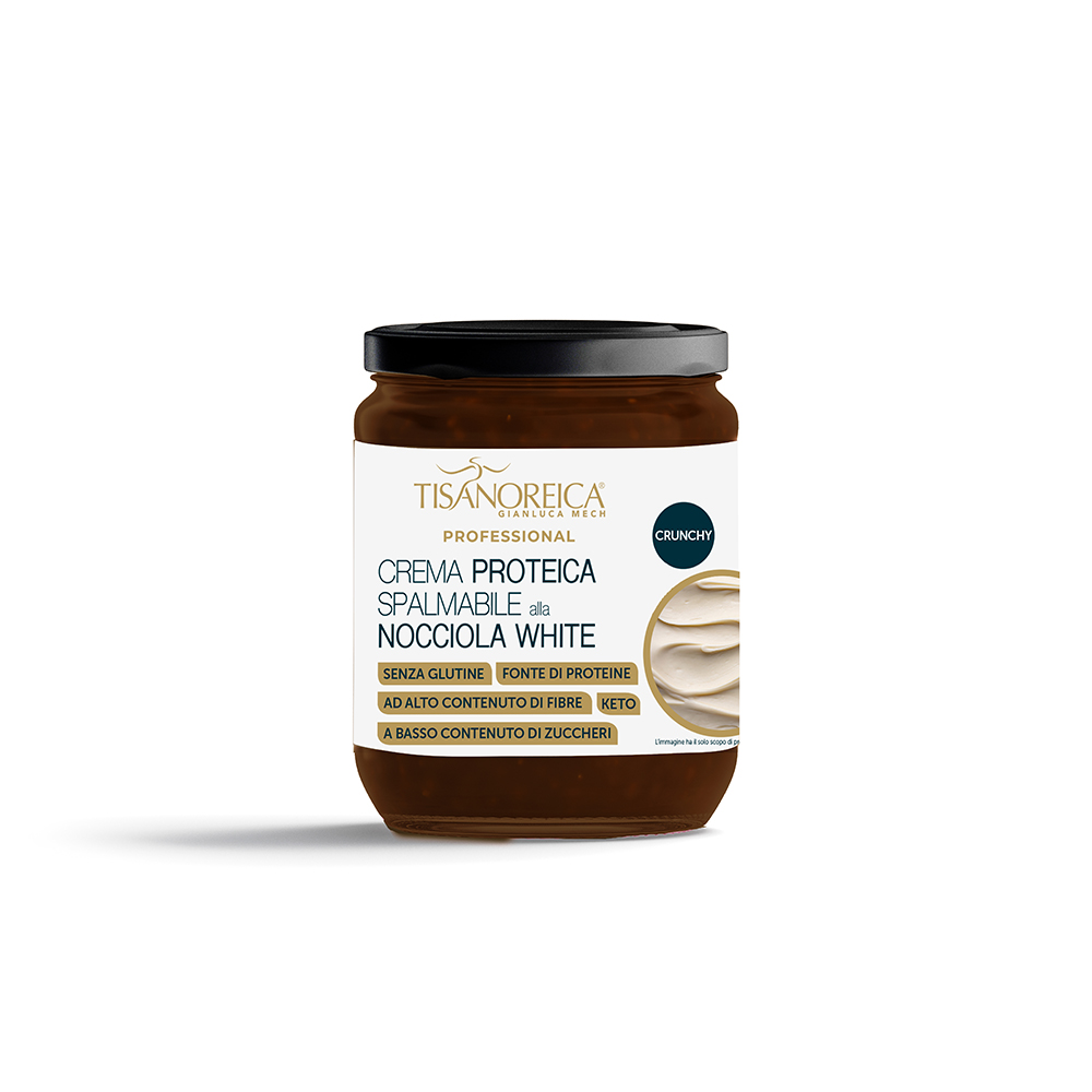 Crema Proteica Spalmabile al gusto di Nocciola White Tisanoreica Professional (300g)
