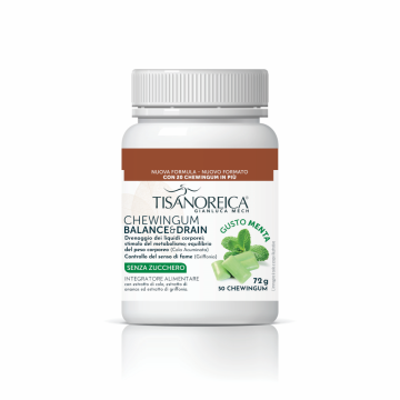 Tisanoreica Chewingum Sabor a menta Balance & Drain (50 Piezas)