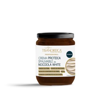 Crema Proteica Para Untar al gusto de Avellana White Tisanoreica Professional (300g)