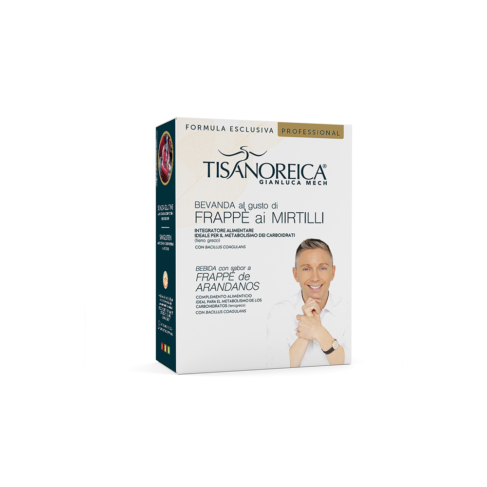 Bevanda al gusto Frappè ai mirtilli Tisanoreica Professional (4 PAT x 27g)