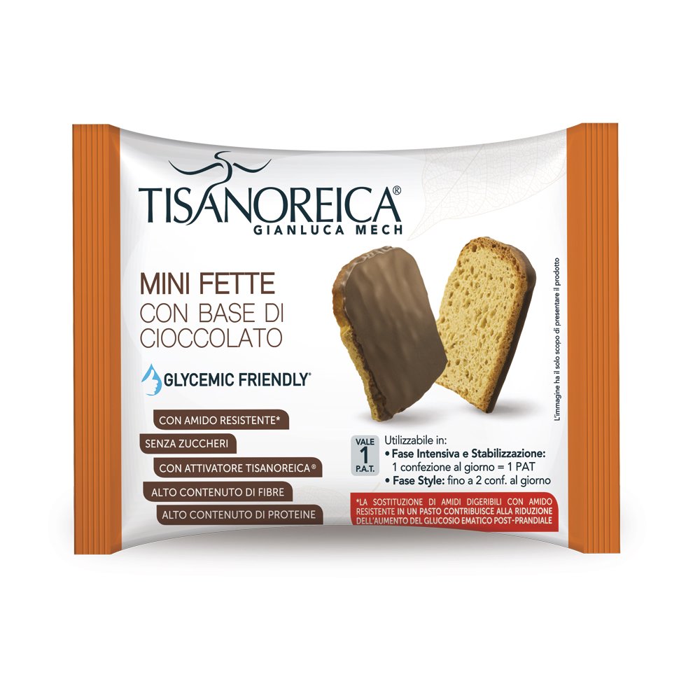 Tisanoreica Mini Fette Con Base di Cioccolato - Glycemic Friendly (3x40g)