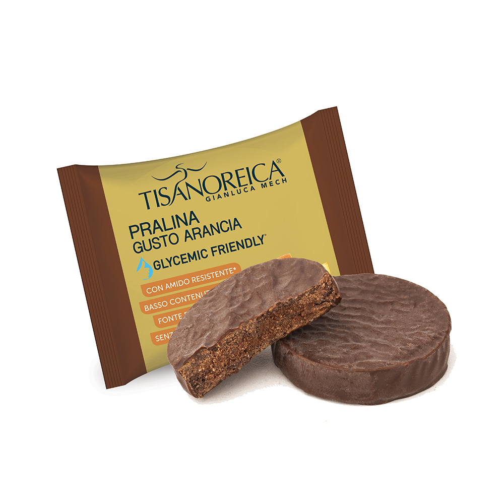 Tisanoreica Praline Arancia Ricoperte Fondente - Glycemic Friendly (20x9g)